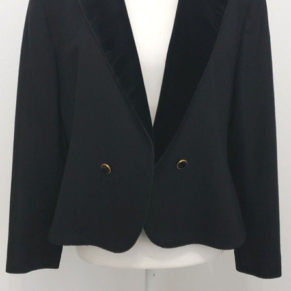 PENDLETON WOOLEN MILLS 100% WOOL BLAZER WITH VELVET COLLAR, WOMEN'S: 14P, $65 - Picture 6 of 11